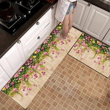 Imagem de SHENGANG Tapete antiderrapante para cozinha, piso de banho, tapete de entrada, Tapete, tapetes absorventes, sala, almofada de oração, 23,50x80cm