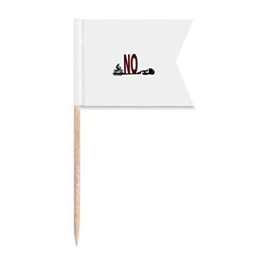 Imagem de Bicicleta nega transporte de frete palito bandeiras marcação para bolo festa comida prato queijo