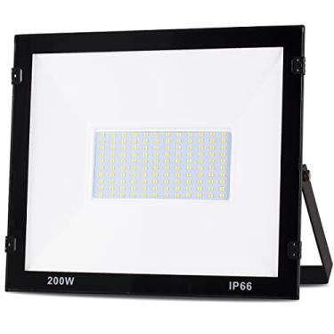 Imagem de Refletor de Led 200w Super Holofote 6500k Luz Branco Frio 120 Leds Externo a Prova D'água Bivolt 100-240v Decoração Casa Loja Jardim Piscina Calçada