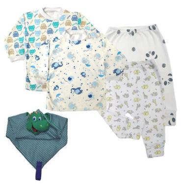 Imagem de Roupas De Bebê Com 5 Peças Camiseta Mijão Estampado Naninha - Koala Ba
