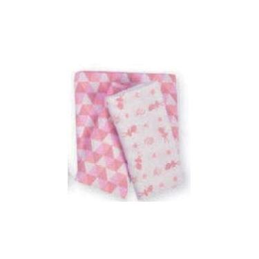 Imagem de Kit Cueiro 50 x 80cm - Muito Mimo Rosa (kit com 3 unidades)