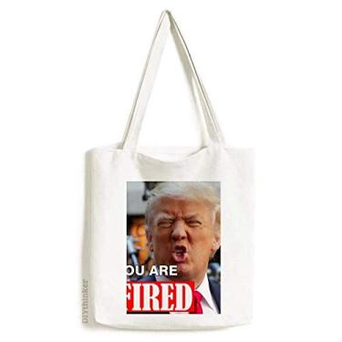 Imagem de American Great Interesting Angry Image sacola de lona bolsa de compras casual bolsa de mão