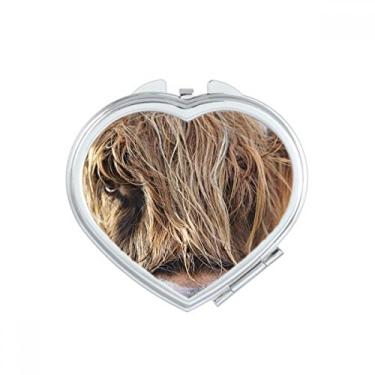 Imagem de Organismo Terrestre Animal Selvagem Buffalo Coração Espelho Viagem Ampliação Portátil Bolso Maquiagem Portátil