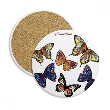 Imagem de Borboletas com Asas Porta-copos Caneca de proteção de mesa Pedra absorvente