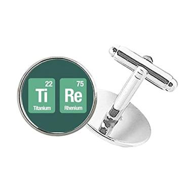 Imagem de DIYthinker Tire Checal Element Science abotoaduras de botão redondo