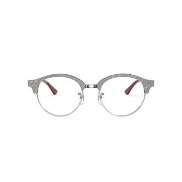 Imagem de Óculos de Grau Ray-Ban Clubround RB4246V 8050 49 - Wrinkled Light Grey