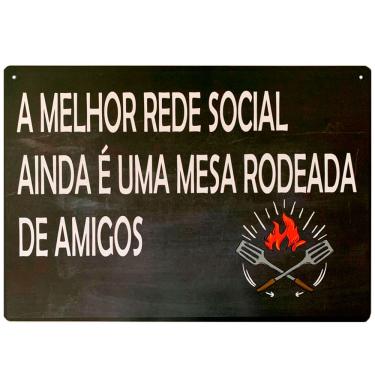 Imagem de Placa Decorativa Mdf Melhor Rede Social