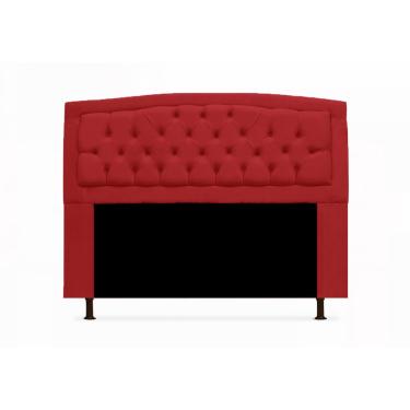 Imagem de Cabeceira Geovana Para Cama Box Queen 160 cm Suede Vermelho - LM DECOR