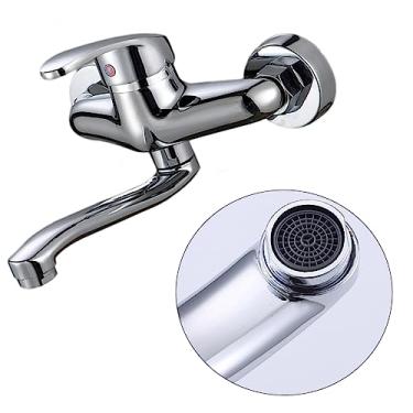 Imagem de OSALADI Torneiras Para Pias De Banho Torneira De Pia Utilitária Torneira De Banheira De Montagem Na Parede Torneira Da Bacia De Cobre Válvula Misturadora Quente e