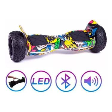 Imagem de Hoverboard Skate Elétrico 8.5 Offroad Led Bluetooth Hiphop