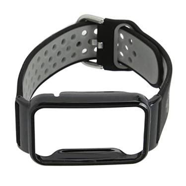 Imagem de Estojo de Proteção para Pulseira de Relógio, Pulseira de Relógio de Silicone Ajustável, Elegante, Macio, Portátil, de Substituição, Respirável para Corrida e Caminhada (Cinza