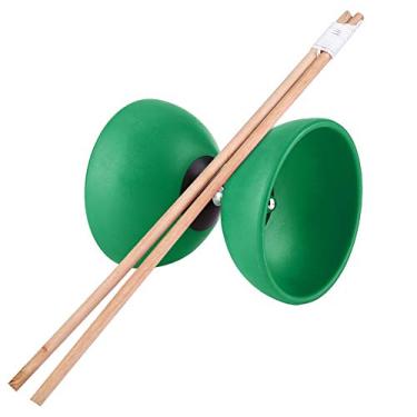 Imagem de Conjunto De Diabolo De Rolamento Triplo,Conjunto De Diabolo, Ioiô Chinês Com Bastões De Diabolo Coloridos(绿色)
