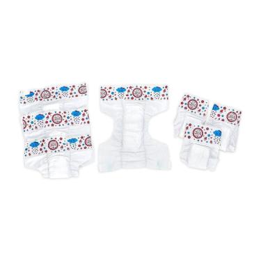 Imagem de 25 Fraldas para Boneca Fralda descartável 005 -ED1 Brinquedos