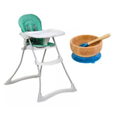 Imagem de Cadeira De Alimentação Bon Appetit Aqua Com Tigela Bambu - Burigotto