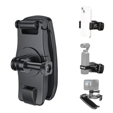 Imagem de CIADAZ Mochila para montagem em câmera, alça para montagem em clipe, liberação rápida 360 ° giratória com adaptador e parafuso M5 compatível com For DJI Action 3/2 Insta360 X3 OSMO Action GoPro hero