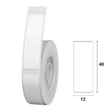 Imagem de Rolo de etiqueta adesiva compatível com NIIMBOT D11 D110 D101, adesivo térmico 0,47" x 1,57" à prova d'água 160 etiquetas/rolo (12 × 40 mm)