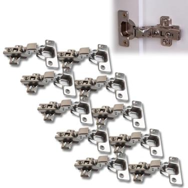 Imagem de 10x Dobradiça Alta 35mm Curva Porta de Armário Cozinha Guarda Roupa Móveis de Madeira Caneco de 32mm Dobradisa Dobradica 35mm