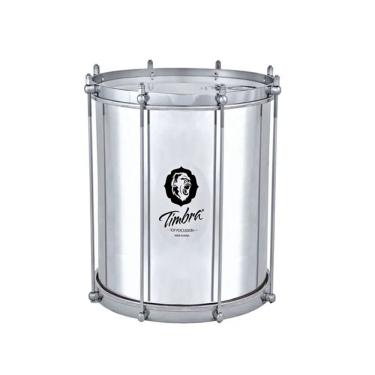 Imagem de Repinique Timbra 12X30 Cm Aluminio Polido C/Aro Cromado Pele Leitosa