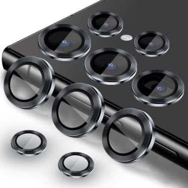 Imagem de TIUYAO Protetor de lente de câmera para Samsung Galaxy S24 Ultra, capa de lente de anel de liga de alumínio de vidro temperado com [bandeja de instalação] [ferramenta de remoção] apto para Samsung