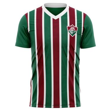 Imagem de Camiseta Braziline Volcano Fluminense Masculino - Vinho e Verde