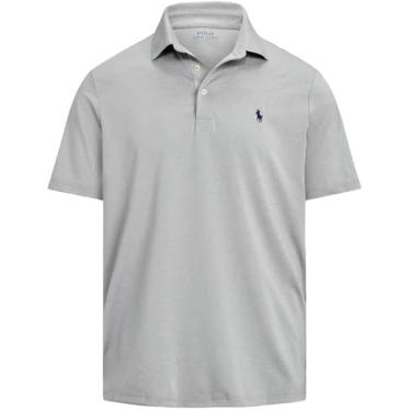 Imagem de Polo Ralph Lauren Camisas polo masculinas de alto desempenho, Ralph Lauren Cinza, GG