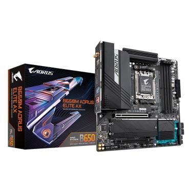 Imagem de Placa Mãe Gigabyte B650M Aorus Elite AX WiFi AM5 DDR5 mATX