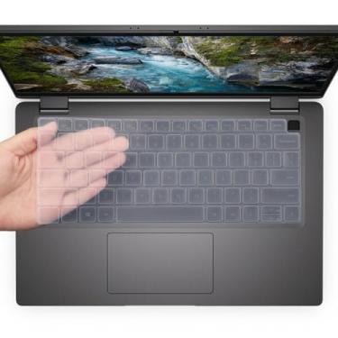 Imagem de Capa de teclado para laptop Dell Precision 14 5470 5480 5490, Dell Precision 16 5680 5690 teclado com layout dos EUA transparente