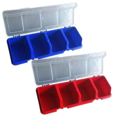 Imagem de Fenteer 2x Compartimentos Divisores de Caixas de Armazenamento Organizador de Parafuso para Gabinete de