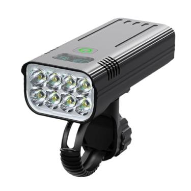 Imagem de Colaxi Kit de luz dianteira para bicicleta, farol recarregável com suporte de 360 °, lâmpada frontal para ciclismo, para adultos, andar de bicicleta de, 10000mA
