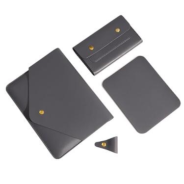 Imagem de Benfan Capa para laptop compatível com Surface Laptop Go 12.4, iPad Pro 11 com teclado mágico com bolsa pequena, mouse pad e organizador de cabos, cor cinza escuro