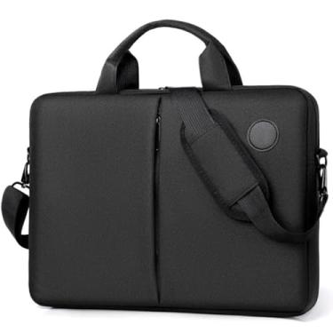 Imagem de Pasta Notebook 15.6 Com Alça Impermeável Bolsa Executiva Masculino Feminina Grande Para Viagem Social De Luxo De Ombro Preta