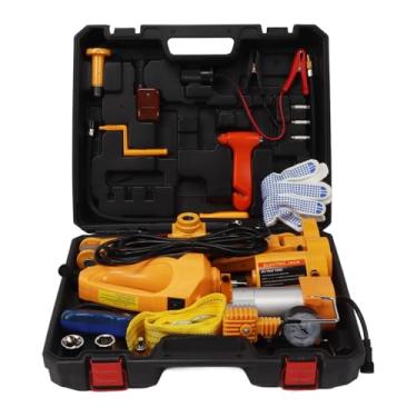 Imagem de Kit de Macaco para Carro Elétrico 12V Portátil Tesoura Elevador Ferramenta de Reparo de Carro Com Chave de Impacto Elétrica Bomba de Inflador de Pneu Remoto para Troca de Pneu de