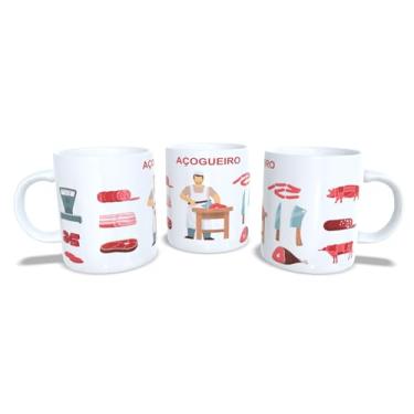 Imagem de Canecas de Porcelana Branca Personalizadas Profissões (Açougueiro)