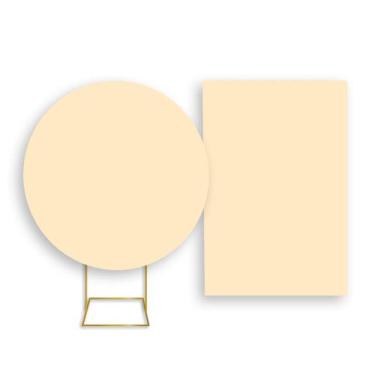 Imagem de Painel De Festa Redondo 1,50x1,50 + Painel Vertical 1,50x2,20 - Cor Li