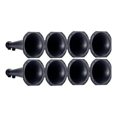 Imagem de Kit 8 Cornetas Plásticas Longa LC14-25 - Preta - Kit de Produtos