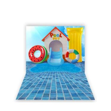 Imagem de Fundo Fotográfico 1,50 X 2,10 - Pets  Pool Party Piscina de Osso 003 -
