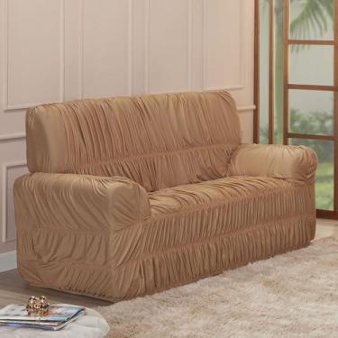 Imagem de Capa De Sofá 4 Lugares Avulsa Tamanho Grande Elásticada Malha Gel 24 E