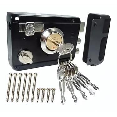 Imagem de Fechadura de Porta Tetra cor Preta para Portão Anti Furto Segunda Trava Imperial