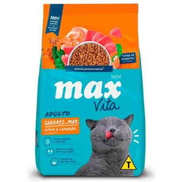 Imagem de Ração Max Cat Adultos Vita Sabores do Mar 3Kg - TOTAL