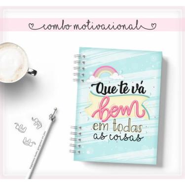 Imagem de Caderno Personalizado MOTIVACIONAL 60 Folhas 15,5x21,5 Cm - Mel'art Pa