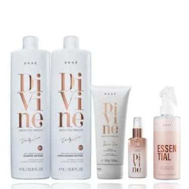 Imagem de Brae Divine Shampoo+Condicionador 1L+Leave-in 200g+Serum 60ml+Essentia