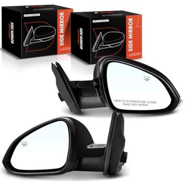 Imagem de A-Premium Par (2) espelhos retrovisores elétricos do lado do motorista e do passageiro - compatível com Buick Regal 2011-2017 - Retrovisor retrovisor externo preto dobrável manual aquecido com seta