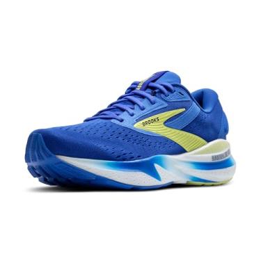 Imagem de Brooks Tênis de corrida masculino Adrenaline GTS 24 Supportive, Cobalto/amarelo neo/pavão, 45 BR