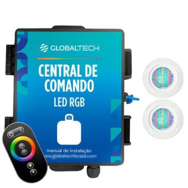 Imagem de Led Piscina - Kit 2 Pratic SMD com Central e Controle Touch - Sodramar