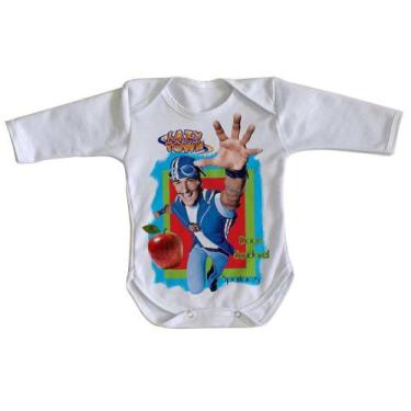 Imagem de body nenê criança roupa bebê manga longa Lazy Town Sportacus - Empório