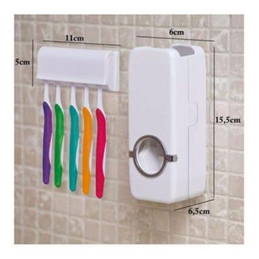 Imagem de Dispensador suporte de escova e pasta de dentes - Exclusives&Co