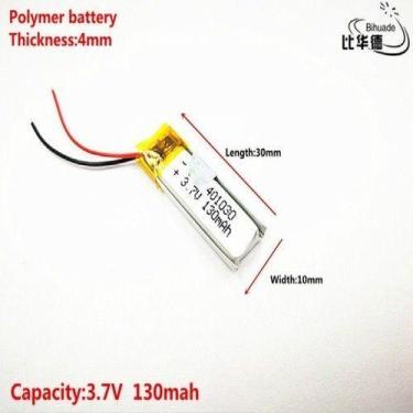 Imagem de Bateria Com 3 Fios  4mm X 10mm X 30mm 3,7v Com 3 Fios - KMIG
