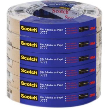 Imagem de Fita para Empacotamento Papel Liso 3777 38MM X 10M Marrom PCT com 06 -