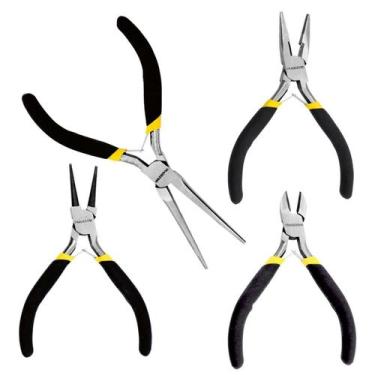 Imagem de Jogo 4 Mini Alicates Eletrônica Bijuterias Artesanato Pro - Tradestar