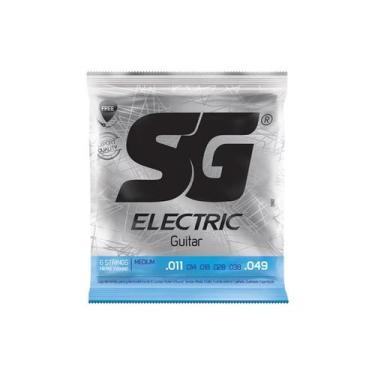 Imagem de Encordoamento corda para guitarra sg 010 049 hibrido 6666